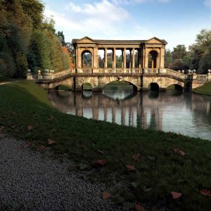 The Palladian Bridge at Prior Park (Bath UK)