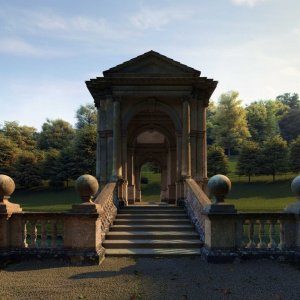 The Palladian Bridge at Prior Park (Bath UK)